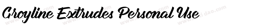 Groyline Extrudes Personal Use Only字体转换